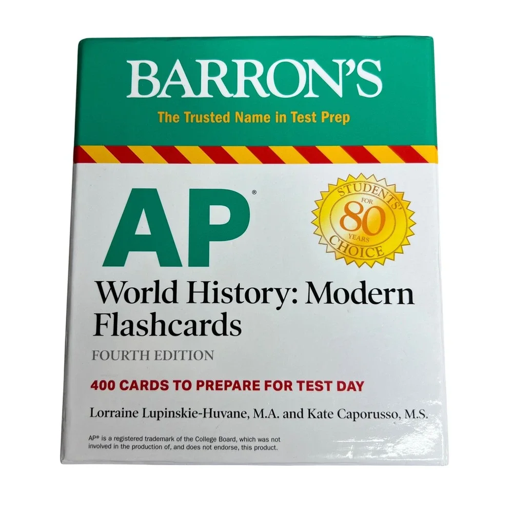 Barrons AP World History Modern Flashcards Fourth Edition 400 Cards Test Prep
